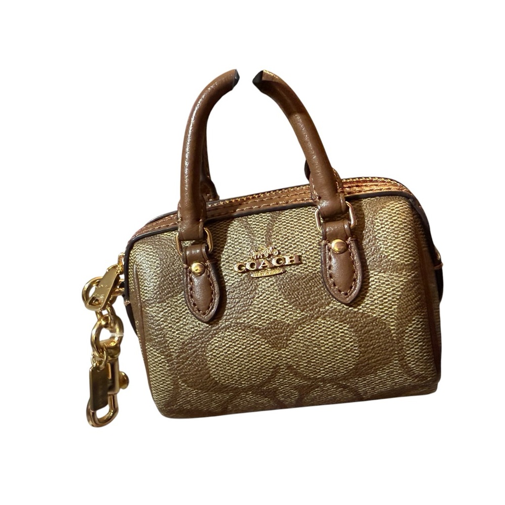 Coach Mini Satchel in Brown Signature Canvas with Gold Hardware 🤎 - Picture 13 of 15